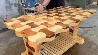 4 Video Tutorial To build A Table With Amazing Curves Will Make You Satisfied - Skillful Woodworking