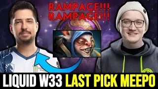W33 Last Pick Meepo Double Rampage vs MATU - Team Liquid vs Chaos TI9 Dota 2