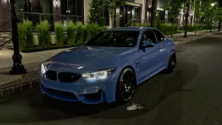 YAS MARINA BMW M4 COMPETITION LATE NIGHT SHENANIGANS! (LOUD EXHAUST)