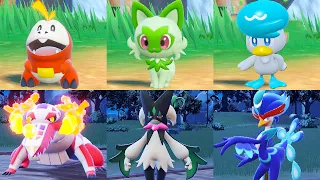 Pokémon Scarlet & Violet - All Starter Evolutions (HD)