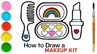 Makeup Kit Drawing, Painting And Colouring For Kids And Toddlers | Makeup drawing for kids #drawing