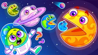 🪐 Hungry Planets 🌍 Solar System 🚀 || Planets size for Kids by Meet Penny 🥑✨