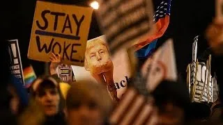 Протесты в Вашингтоне и Нью-Йорке накануне инаугурации Трампа