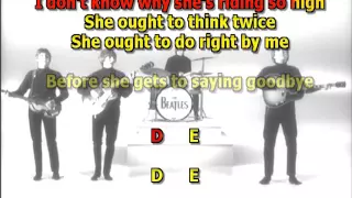 Ticket to ride Beatles best karaoke instrumental lyrics chords cover