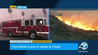 Evacuation orders issued as brush fire burns close to homes in Laguna Beach I ABC7