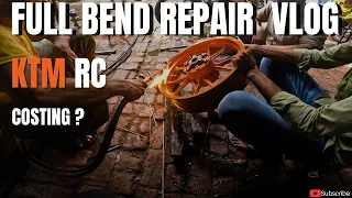 Ktm Rc Rear Alloy Wheel🛞Bend Repair 🔧| Full Repair Video #lucknow  @engineerrides