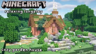 Minecraft Relaxing Longplay - Building a Cozy Garden House (No Commentary) [1.18]