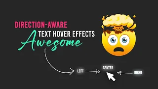 Direction-Aware Text Hover Effects | CSS & Javascript