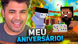 COMEMORAMOS MEU ANIVERSÁRIO NO MINECRAFT E ALGO TERRÍVEL ACONTECEU! - MINECRAFT S02 #63