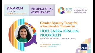 2022 International Women’s Day Celebration  Gender Equality Today for a Sustainable Tomorrow
