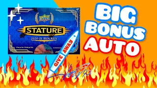 2020-21 Upper Deck Stature Hockey Hobby Box Break | BIG HIT! | HUGE GIVEAWAY! (2022)