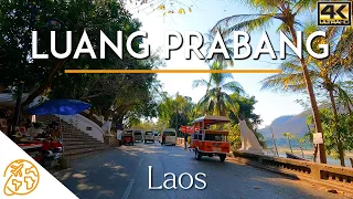 Luang Prabang Laos Tour on Bicycle Travel 4k
