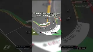 Pastor Maldonado crashes twice in one corner... #f1 #f1shorts