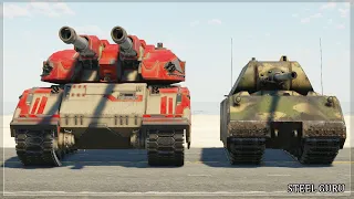 MAUS VS Tank with a NUCLEAR power plant (Worm Thunder)