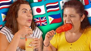 Mexican Moms Try International Snacks!  (Compilation)