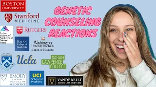 My GENETIC COUNSELING School Application Process & DECISION REACTION