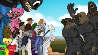 Subterraneans Vs Cartoon Cat, IT Pennywise, Kissy Missy, Scp 096, Huggy Wuggy, SLASHER, Chainsawman