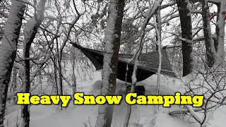 BURIED in snow! Winter Storm stealth camp