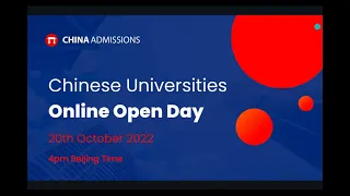 Chinese University Online Open Day for 2023 Intake