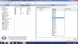 How to Reroute Incoming Numbers via Avaya IP Office Manager Tool