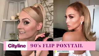 A 90's inspired flip ponytail tutorial