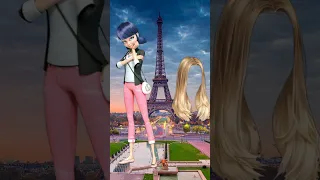 Miraculous characters as long hair // #miraculous #shorts #viral #trending #video #youtubeshorts