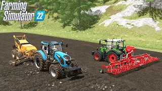 FS 22 Timelapse #9. Collecting stones. Sowing corn and grass.
