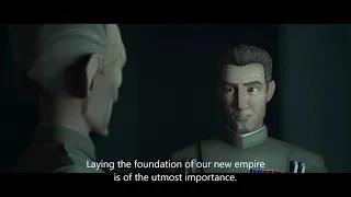 Admiral Rampart first meet Tarkin Scene Star Wars The Bad Batch Season 1 Episode 3 "Replacements"