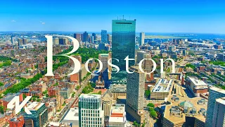 Boston Scenic Relaxation 4K Drone Video 2023 - City of Boston, Massachusetts, USA