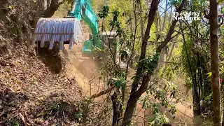 Road Construction Amidst the Bamboo: A Unique Challenge |excavator videos | My Life My Rule
