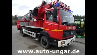 Mercedes 817 Metz DLK 12/9 SE Feuerwehr Drehleiter Bj. 98 www.auto-ungar.de