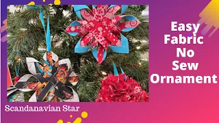 DIY No Sew Fabric Scandinavian Star Ornament