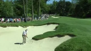 Colin Montgomerie Miraculously Hits Green from Tough Fairway Bunker | 2016 Senior PGA Championship