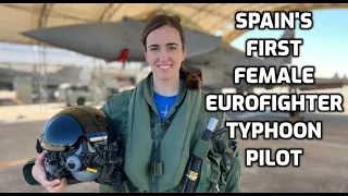 La Primera Mujer Piloto de Eurofighter Teniente Elena Gutiérrez [Spain's 1st Female Typhoon Pilot]