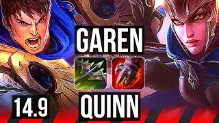 GAREN vs QUINN (TOP) | 16/2/8, Legendary | EUW Diamond | 14.9