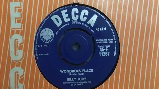 Popcorn - BILLY FURY - Wondrous Place - DECCA F 11267 - UK 1960 Soulful Gem