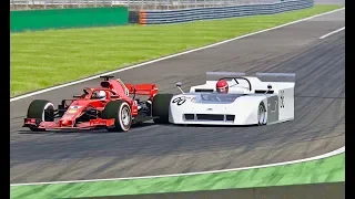 Ferrari F1 2018 vs Chaparall 2J - Monza