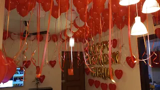 How to surprise husband on birthday | Balloon Decoration ideas