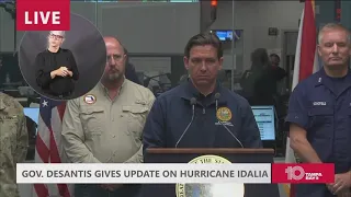 Governor Ron DeSantis gives briefing on morning of Idalia landfall