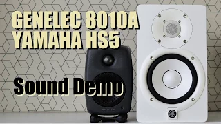 Genelec 8010A (Genelec G One) vs Yamaha HS5  ||  Sound Demo w/ Bass Test