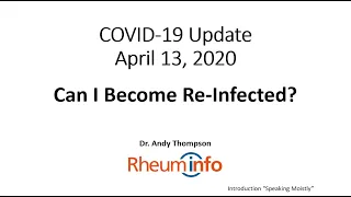 2020-04-13 - COVID-19 UPDATE - Can I Become Re-Infected?