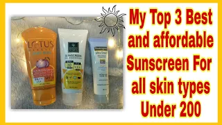 My Top 3 Summer Special Sunscreen Under 200 / budget friendly sunscreens in india #shorts