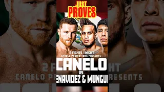 Canelo 2 FIGHTS 1 NIGHT 🤯🥊 #boxing #davidbenavidez #jaimemunguia #caneloalvarez #shorts