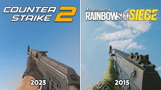 Counter-Strike 2 vs Rainbow Six Siege - Physics and Details Comparison