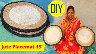 How To Make Jute Placemat  | Jute Table-Mat DIY | Pater Binuni diye kivabe table mat toiri korben