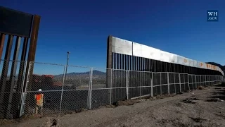 Trump’s budget director unveils photos of what the border wall may look like