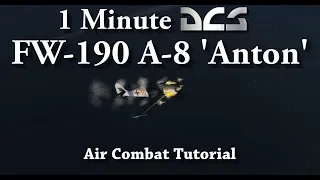 1 Minute DCS - FW190 A-8 Anton - Air Combat Tutorial