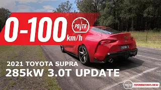 2021 Toyota Supra (285kW) 0-100km/h & engine sound