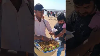 Trying Masala Papdi Chaat With On It Lemon Juice In 10 Rupees 1 Cone At Juhi Beach Mumbai INDIA 🇮🇳