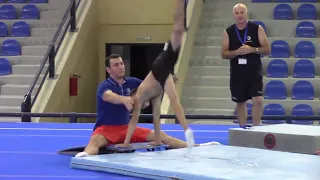 EUROPEAN GYMNASTICS MAG JUNIOR CAMP THESSALONIKI 2021 -  FLOOR -acrobatic forward and backward